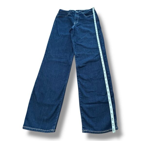 Old Navy High Rise Loose Straight Leg Denim Blue Stretch Pants Women’s Size 12T - Picture 6 of 13